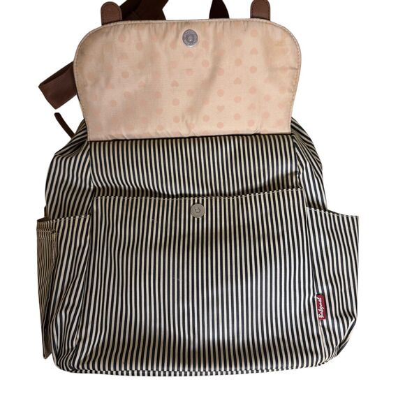 Babymel Robyn Nappy Convertible Diaper Bag Backpack Tote Stripe bv - Picture 4 of 11